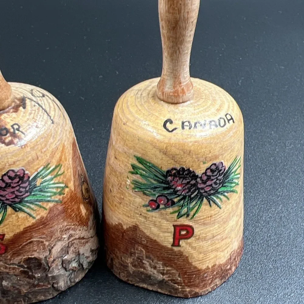Wooden Canadian Bell Salt And Pepper‎ Shakers